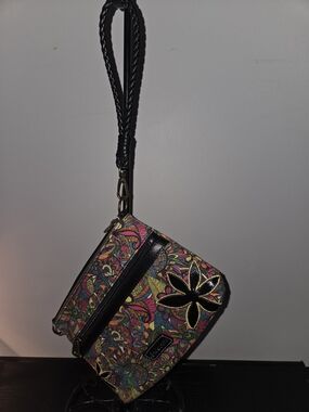 Sakroots Multicolor Floral Wristlet Crossbody Bag 7x10